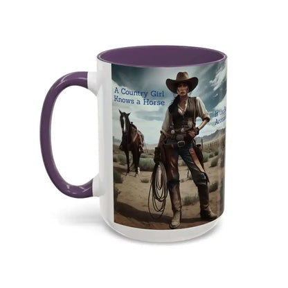Country Girl Coffee Mug A Cowgirl Knows a Horse is the Best Accessory 15oz Cowgirl Coffee Mugs - Mugs