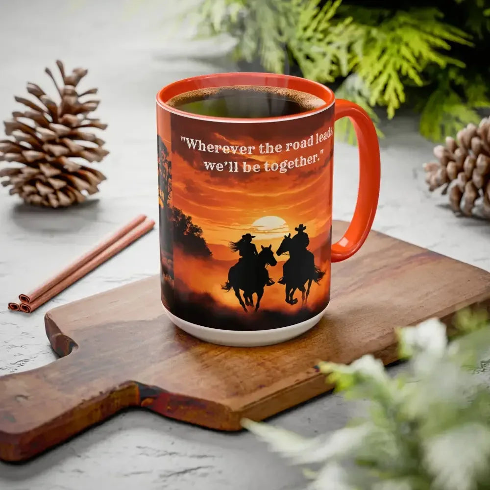 Country Western Mug, Ride into the Sunset Inspirational Coffee Mug - The Best New Thing