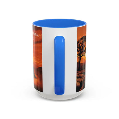 Country Western Mug Ride into the Sunset Inspirational Coffee Mug 15oz 2 Sided Cup Design - Mugs