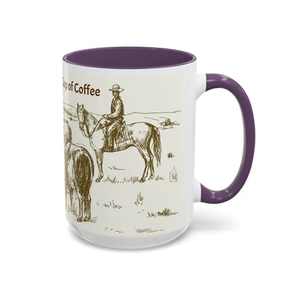 Cowboy Coffee Mug Farmer Coffee Cup 15oz Country Life Mug - Mug