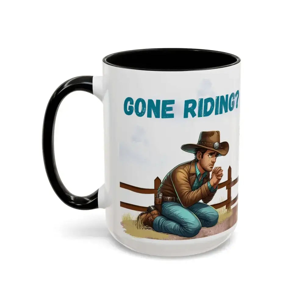Cowboy Coffee Mug - Snubby Sassy Mare and Begging Cowboy - Mug