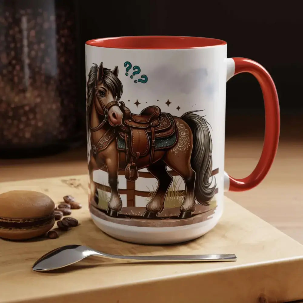 Cowboy Coffee Mug - Snubby Sassy Mare and Begging Cowboy - Mug