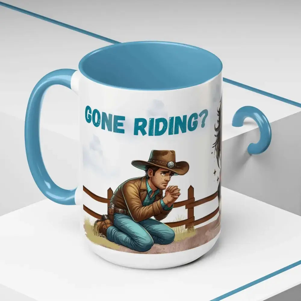 Cowboy Coffee Mug - Snubby Sassy Mare and Begging Cowboy - Mug