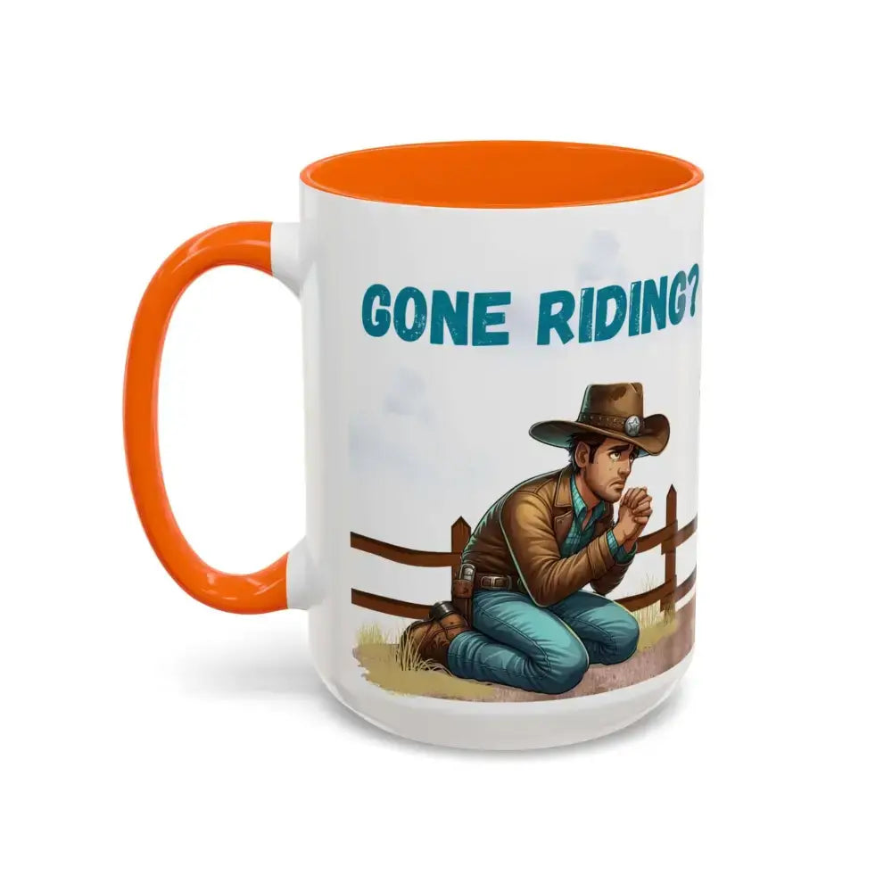 Cowboy Coffee Mug - Snubby Sassy Mare and Begging Cowboy - Mug