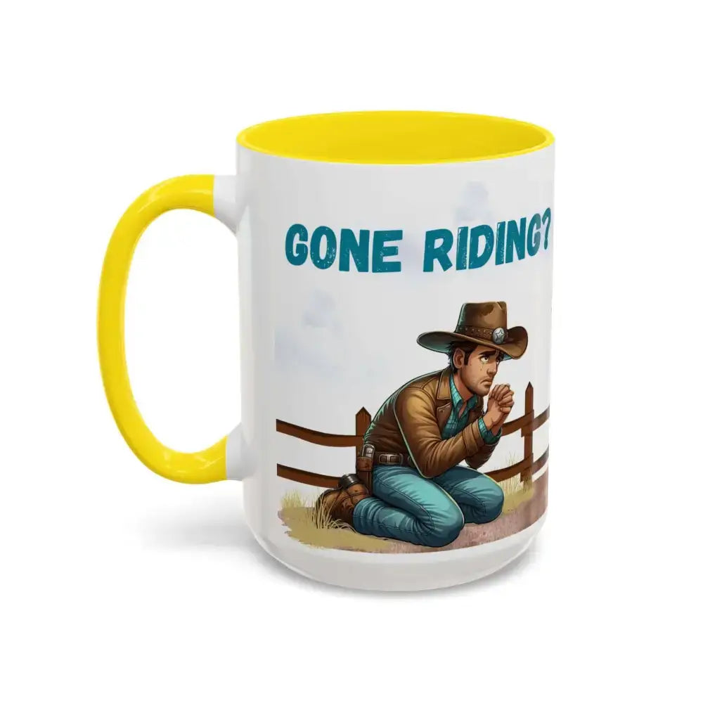 Cowboy Coffee Mug - Snubby Sassy Mare and Begging Cowboy - Mug