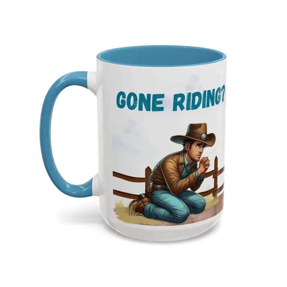 Cowboy Coffee Mug - Snubby Sassy Mare and Begging Cowboy - Mug