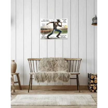 Cowboy Inspirational Metal Art Sign, Western Art Décor Aluminum Signs - The Best New Thing