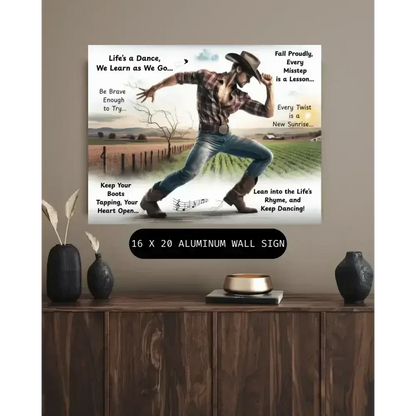 Cowboy Inspirational Metal Art Sign, Western Art Décor Aluminum Signs - The Best New Thing