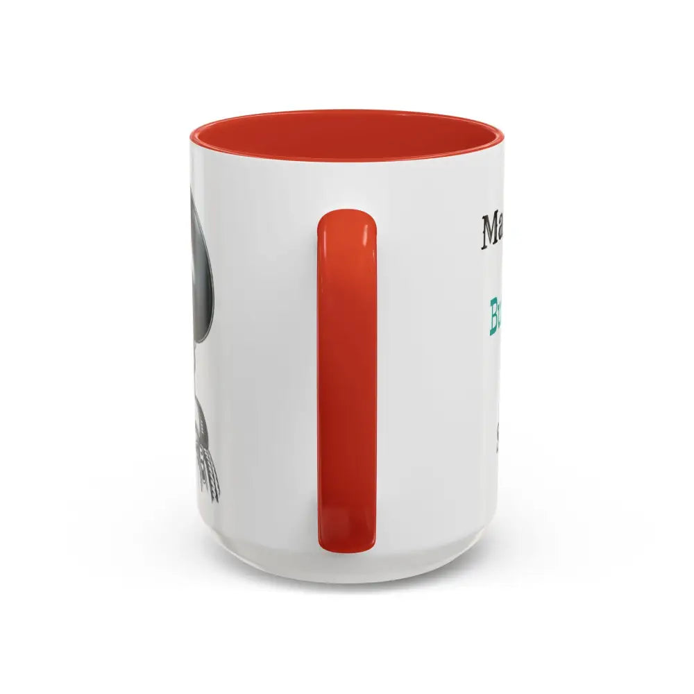 Cowgirl Coffee Mug with red handle, perfect for coffee lovers and western enthusiasts.