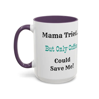 Cowgirl Coffee Mug featuring humorous text about coffee saving you, perfect for coffee lovers and Western enthusiasts.