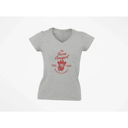 Cowgirl Strong V-Neck Shirt Country Tough Farm Girl Tee Motivational Believe in Yourself Girl T-Shirt - V-neck