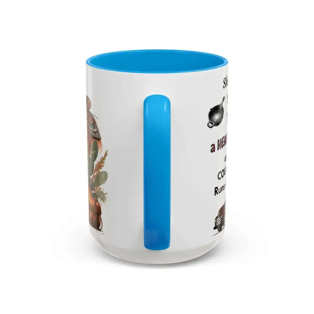 Cowgirl Tough 15oz Mug – “Spine Like a Skillet Heart Like a Truck” Inspirational Western Gift Cowgirl Coffee Mugs - Mugs