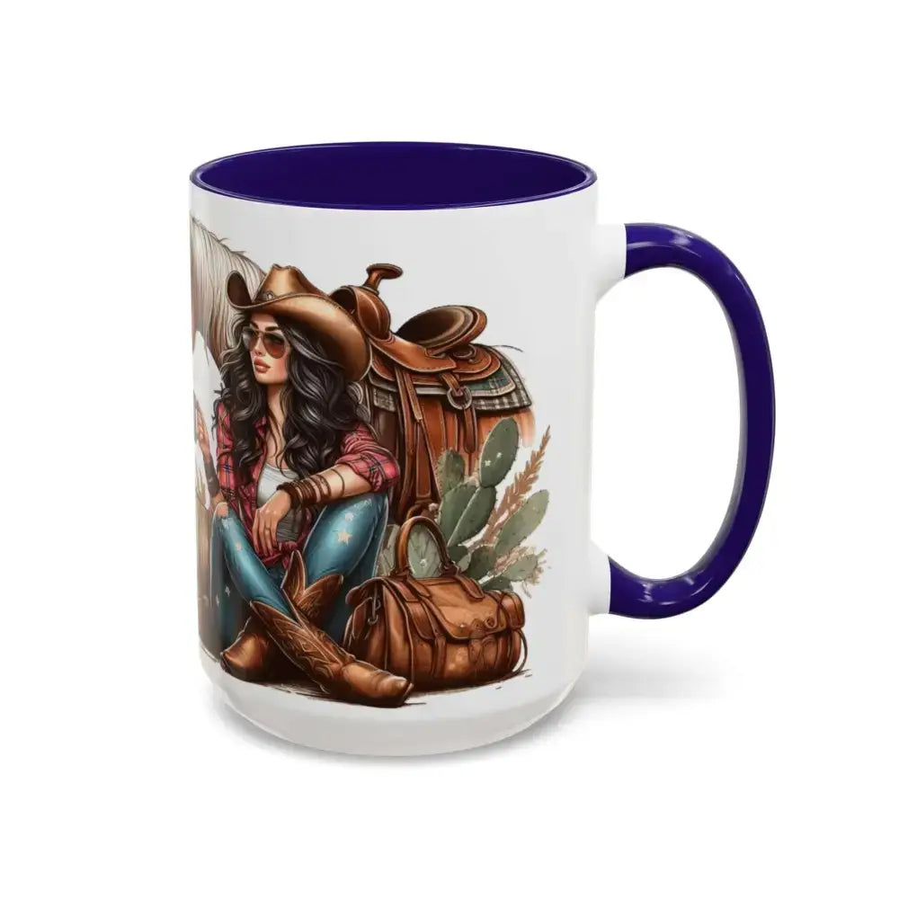 Cowgirl Tough 15oz Mug – “Spine Like a Skillet Heart Like a Truck” Inspirational Western Gift Cowgirl Coffee Mugs - Mugs