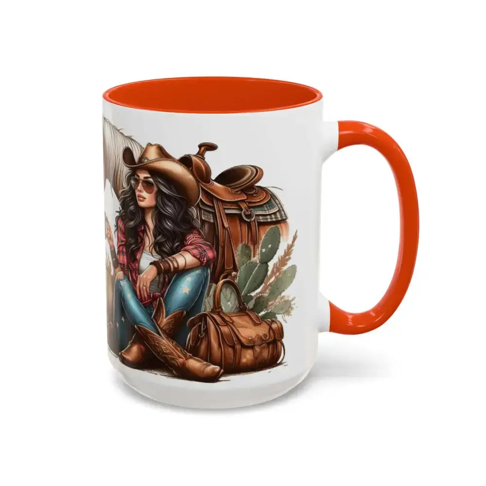 Cowgirl Tough 15oz Mug – “Spine Like a Skillet Heart Like a Truck” Inspirational Western Gift Cowgirl Coffee Mugs - Mugs