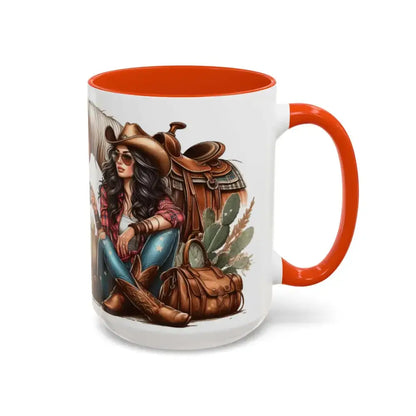 Cowgirl Tough 15oz Mug – “Spine Like a Skillet Heart Like a Truck” Inspirational Western Gift Cowgirl Coffee Mugs - Mugs