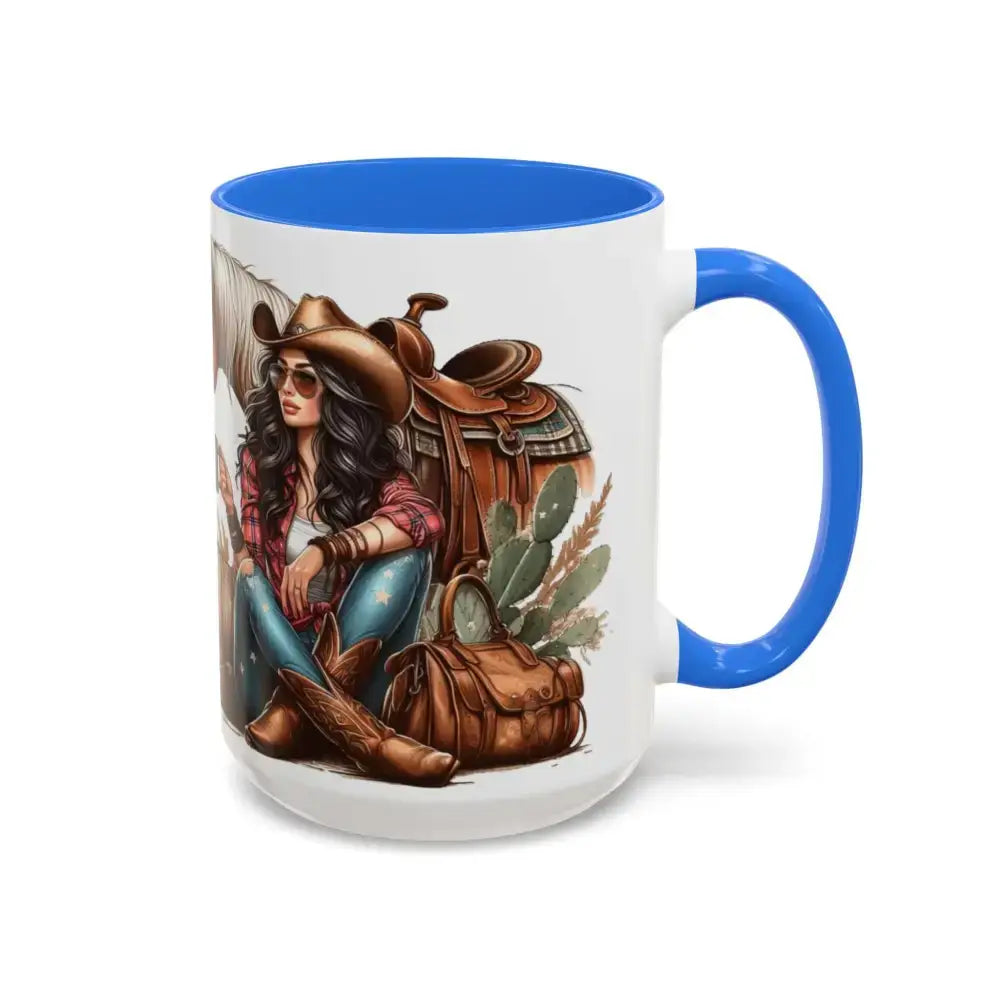 Cowgirl Tough 15oz Mug – “Spine Like a Skillet Heart Like a Truck” Inspirational Western Gift Cowgirl Coffee Mugs - Mugs