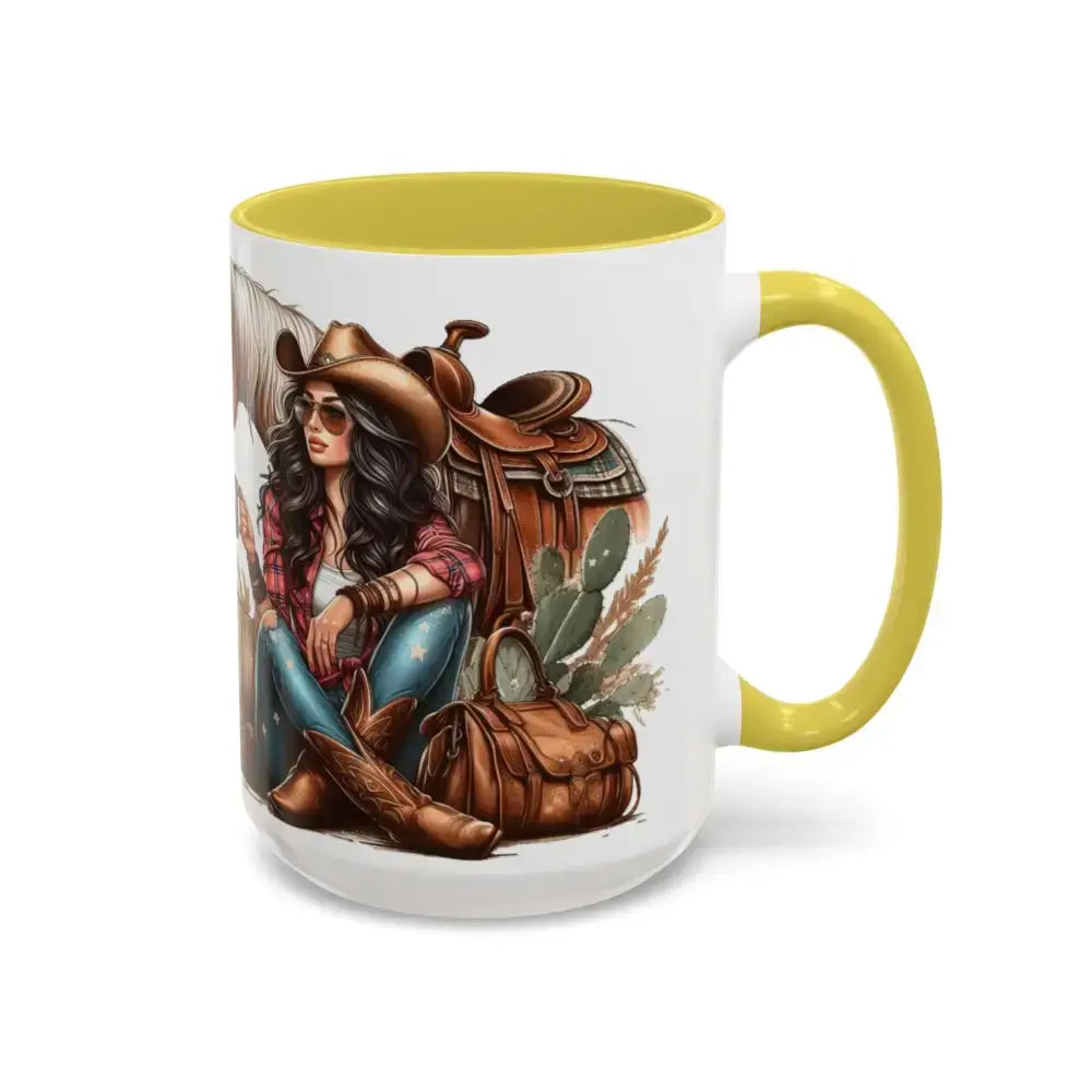 Cowgirl Tough 15oz Mug – “Spine Like a Skillet Heart Like a Truck” Inspirational Western Gift Cowgirl Coffee Mugs - Mugs