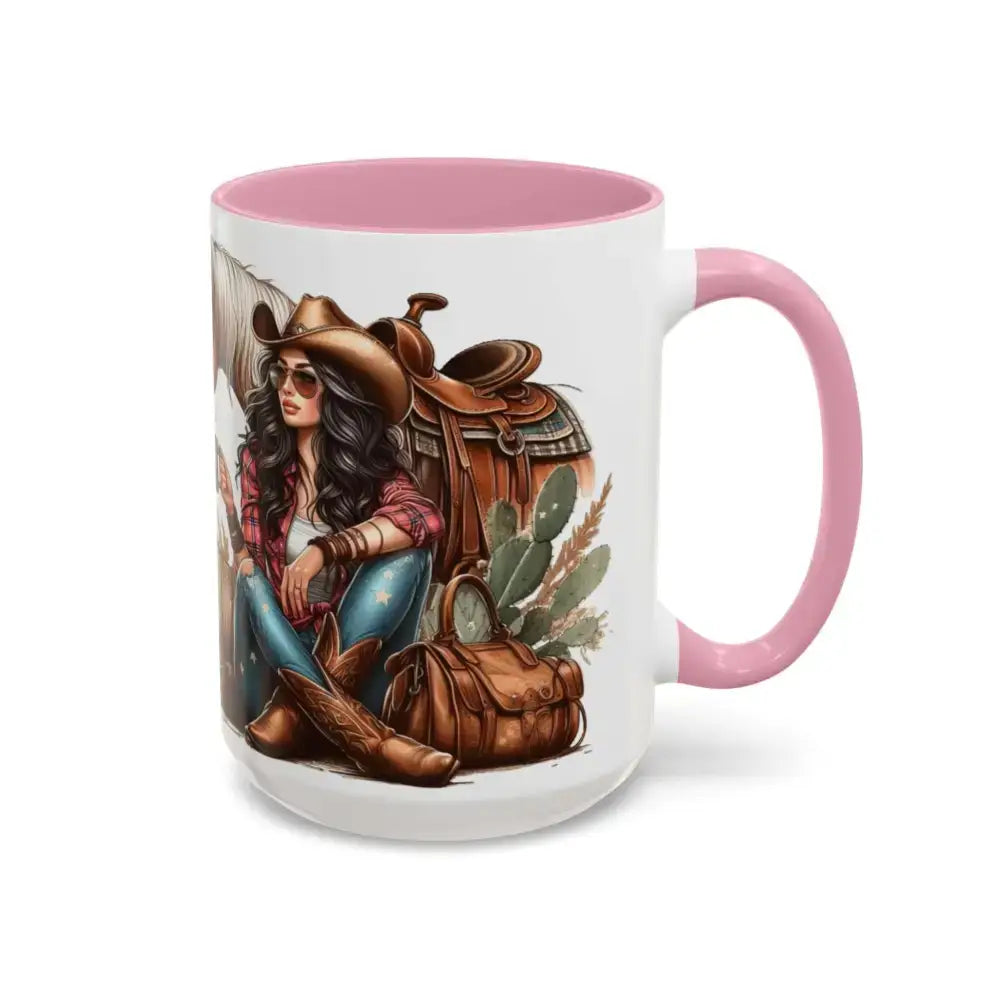 Cowgirl Tough 15oz Mug – “Spine Like a Skillet Heart Like a Truck” Inspirational Western Gift Cowgirl Coffee Mugs - Mugs