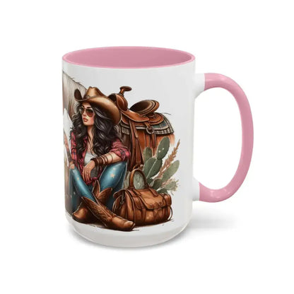 Cowgirl Tough 15oz Mug – “Spine Like a Skillet Heart Like a Truck” Inspirational Western Gift Cowgirl Coffee Mugs - Mugs