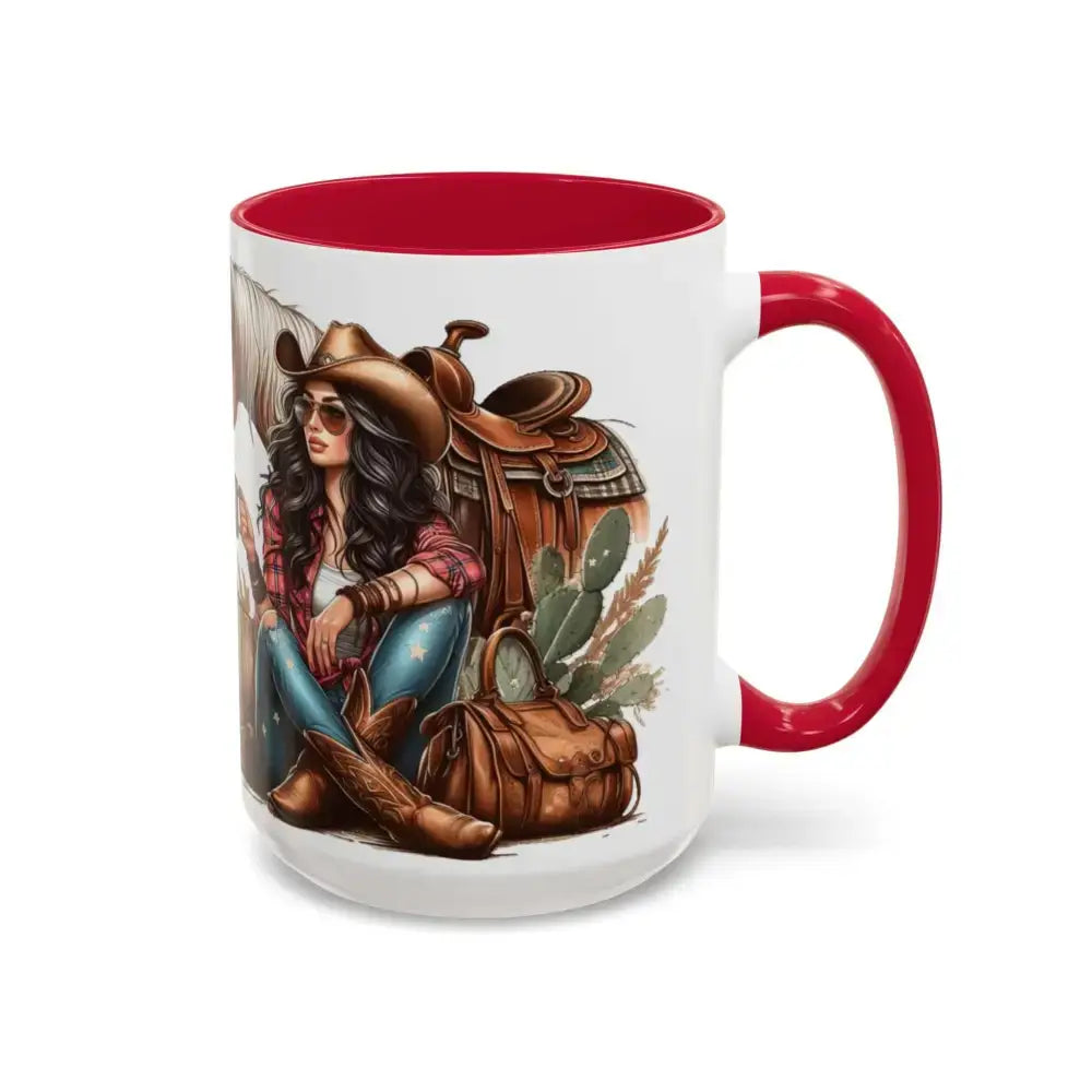 Cowgirl Tough 15oz Mug – “Spine Like a Skillet Heart Like a Truck” Inspirational Western Gift Cowgirl Coffee Mugs - Mugs