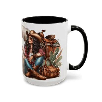 Cowgirl Tough 15oz Mug – “Spine Like a Skillet Heart Like a Truck” Inspirational Western Gift Cowgirl Coffee Mugs - Mugs