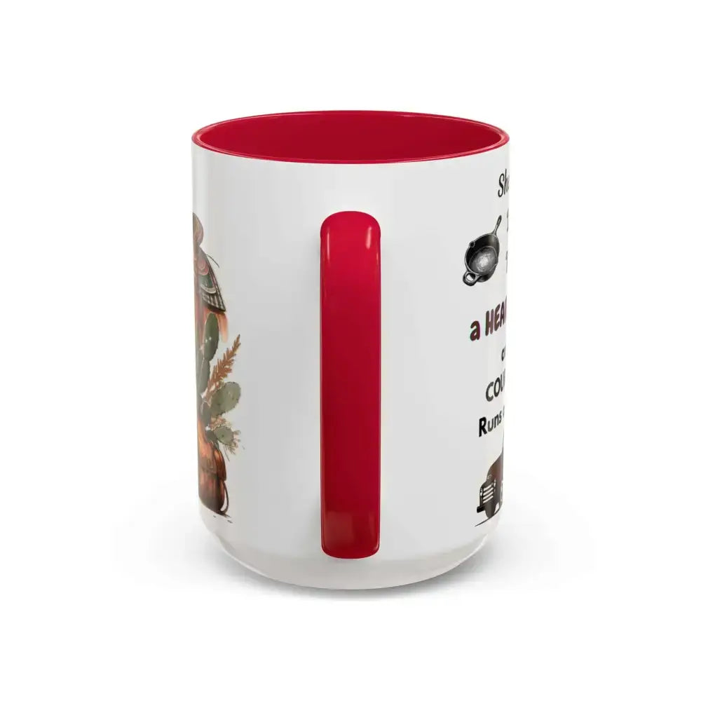 Cowgirl Tough 15oz Mug – “Spine Like a Skillet Heart Like a Truck” Inspirational Western Gift Cowgirl Coffee Mugs - Mugs