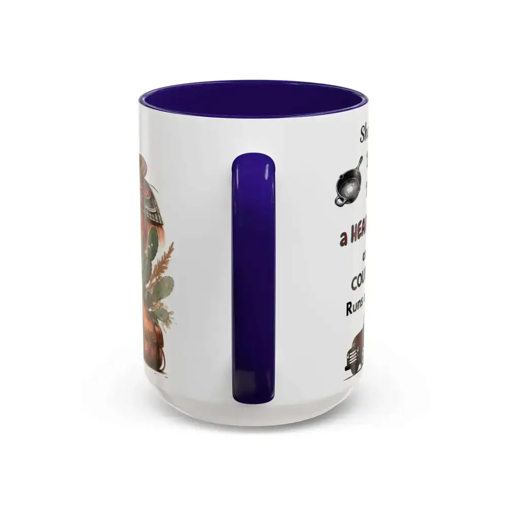 Cowgirl Tough 15oz Mug – “Spine Like a Skillet Heart Like a Truck” Inspirational Western Gift Cowgirl Coffee Mugs - Mugs