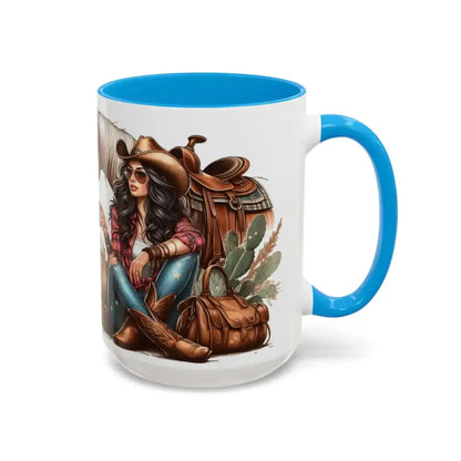 Cowgirl Tough 15oz Mug – “Spine Like a Skillet Heart Like a Truck” Inspirational Western Gift Cowgirl Coffee Mugs - Mugs