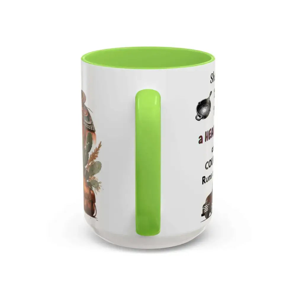 Cowgirl Tough 15oz Mug – “Spine Like a Skillet Heart Like a Truck” Inspirational Western Gift Cowgirl Coffee Mugs - Mugs