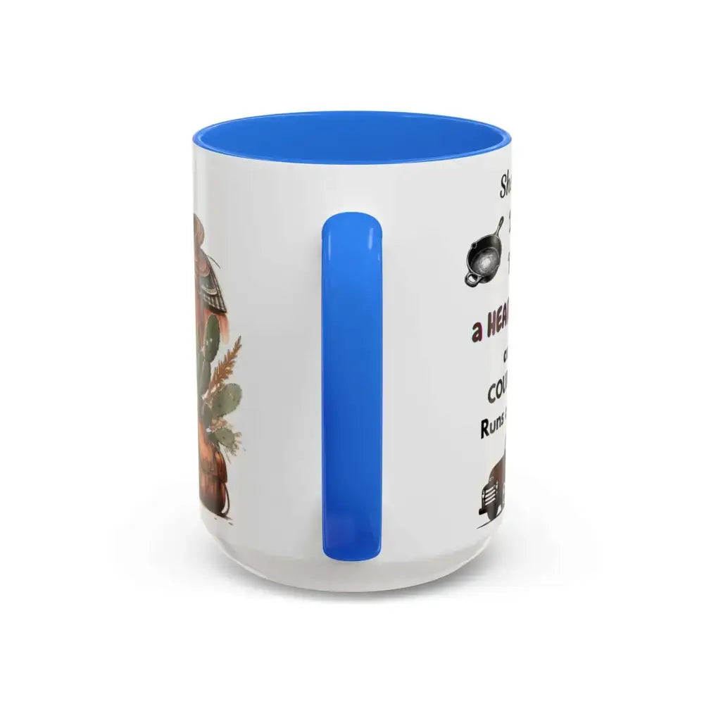 Cowgirl Tough 15oz Mug – “Spine Like a Skillet Heart Like a Truck” Inspirational Western Gift Cowgirl Coffee Mugs - Mugs