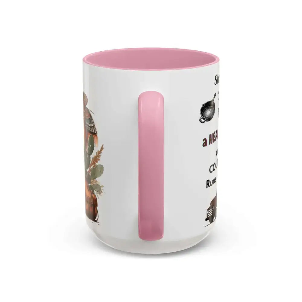 Cowgirl Tough 15oz Mug – “Spine Like a Skillet Heart Like a Truck” Inspirational Western Gift Cowgirl Coffee Mugs - Mugs