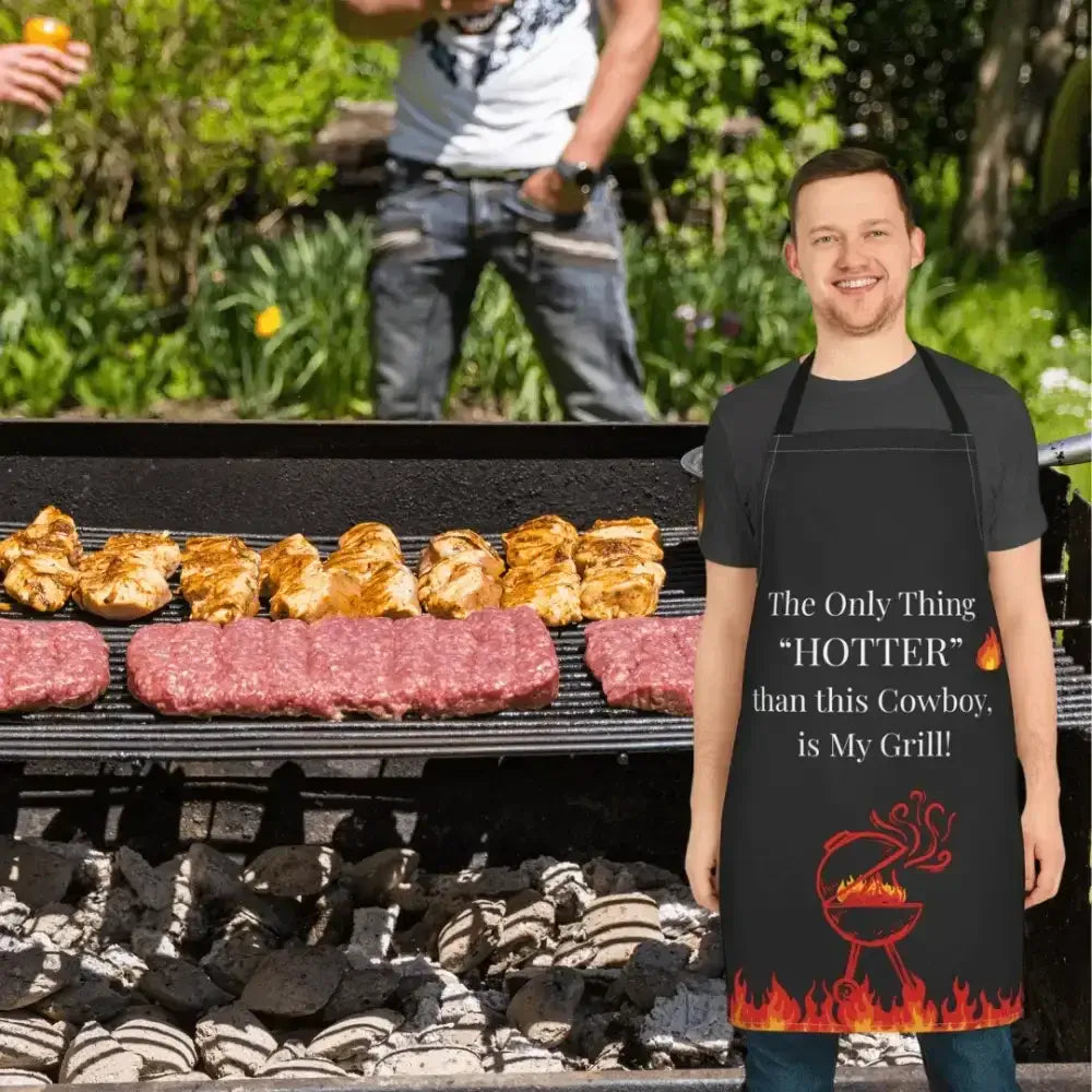Dad Grill Master BBQ Apron, Gifts for Dad, Western Apron for Husband - The Best New Thing