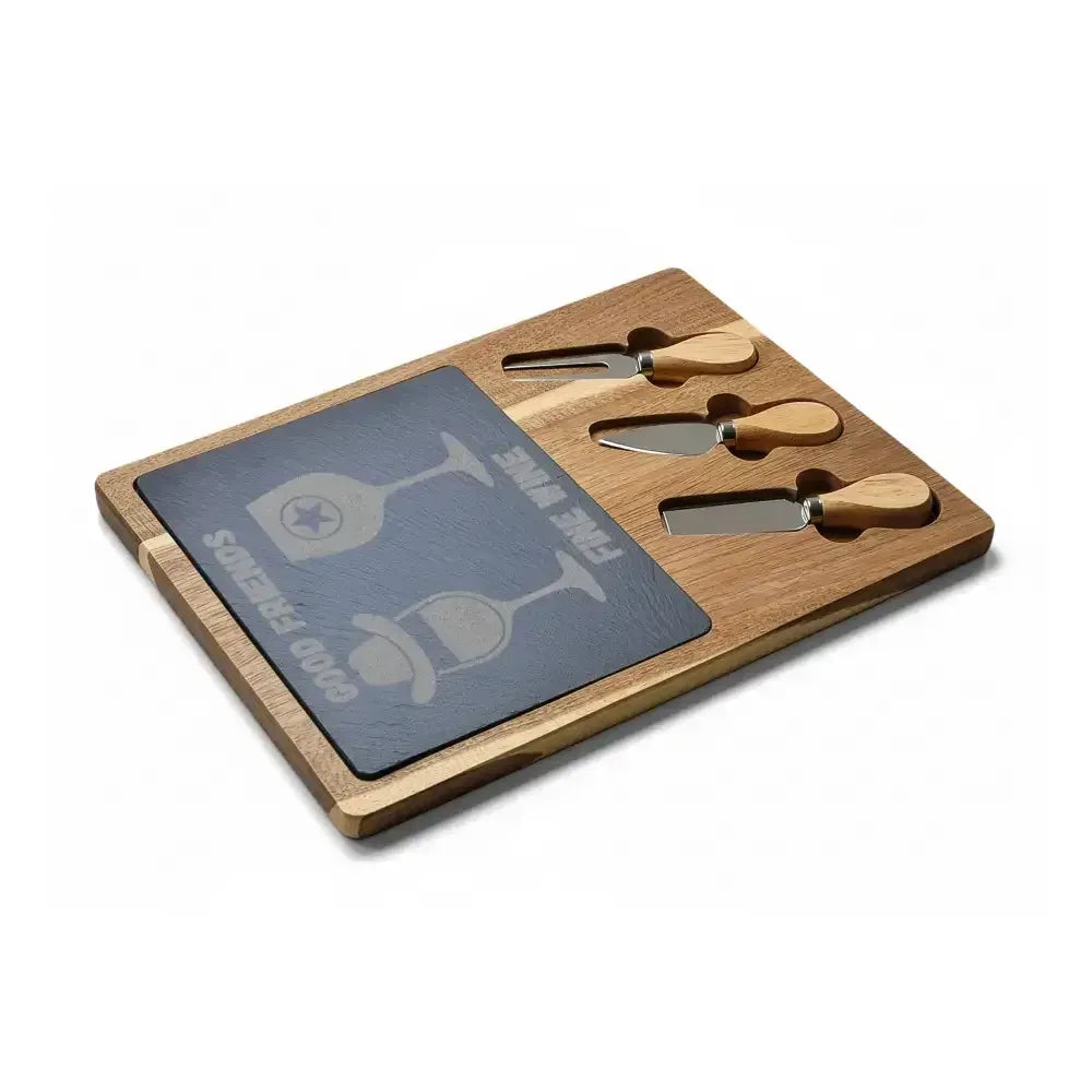 Engraved Charcuterie Board with Cheese Knives Inset Personalized Gifts - The Best New Thing