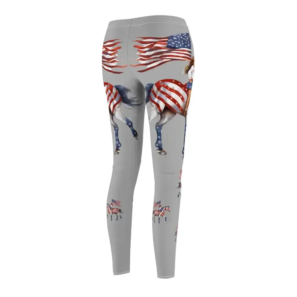 Equestrian Casual Leggings, Horse Print Workout Activewear Pants, Yoga Leggins - The Best New Thing