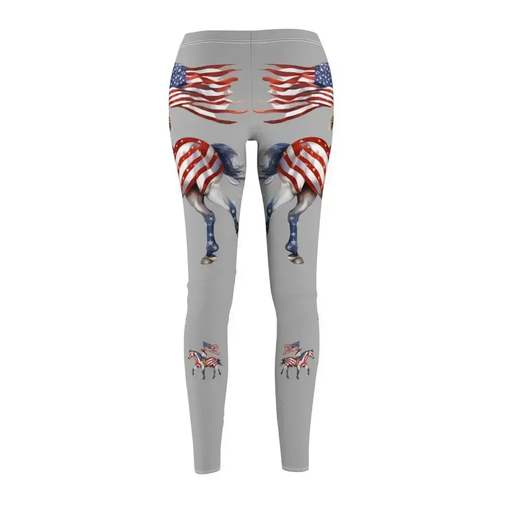 Equestrian Casual Leggings, Horse Print Workout Activewear Pants, Yoga Leggins - The Best New Thing