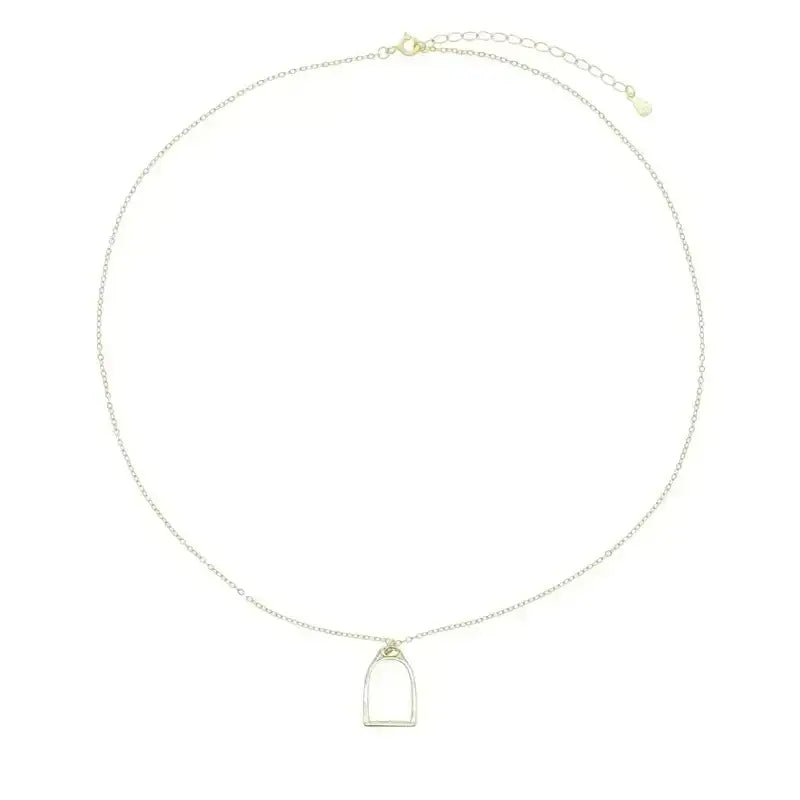 Horseshoe Stirrup Necklace, 925 Sterling Silver Equestrian Jewelry - The Best New Thing
