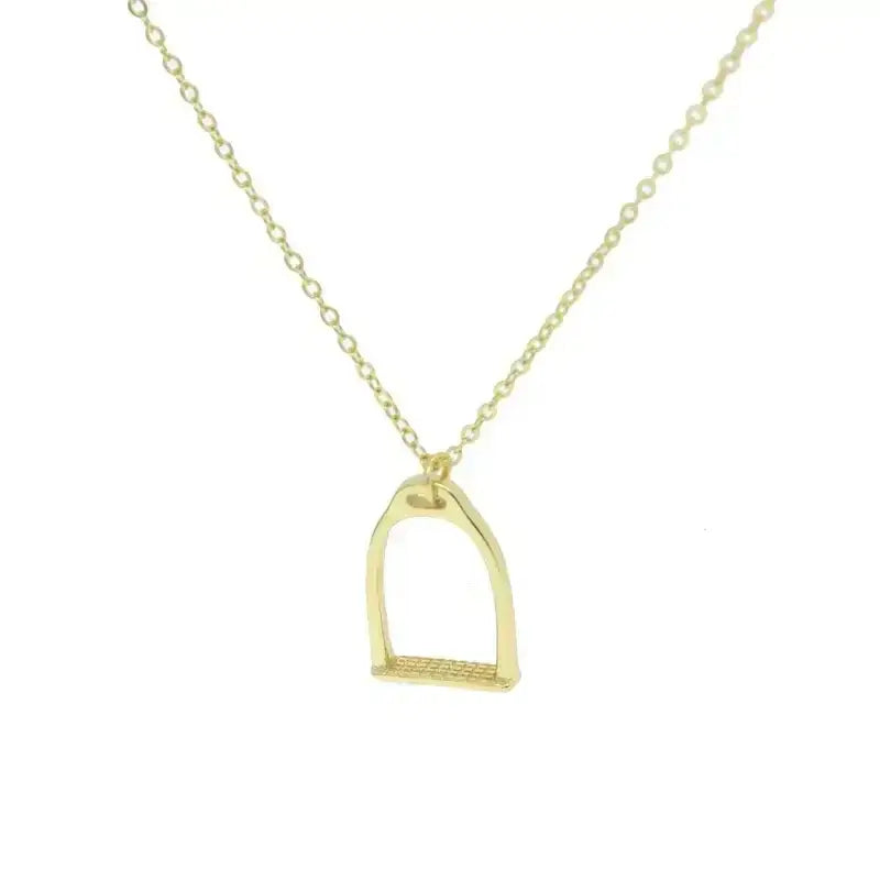 Horseshoe Stirrup Necklace, 925 Sterling Silver Equestrian Jewelry - The Best New Thing