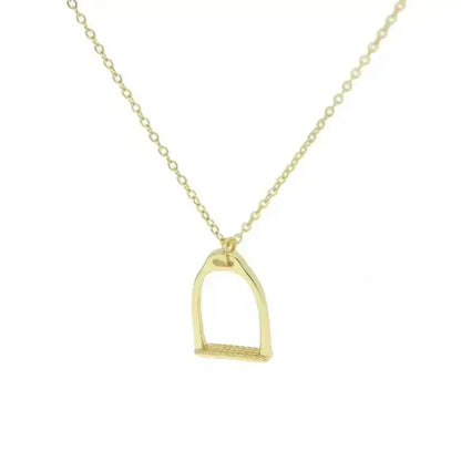 Horseshoe Stirrup Necklace, 925 Sterling Silver Equestrian Jewelry - The Best New Thing
