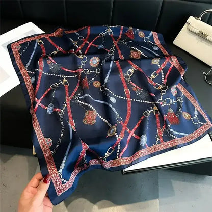 Equestrian Thin Square Neck Scarf, Gift for Women, Horse Lover Scarf - The Best New Thing