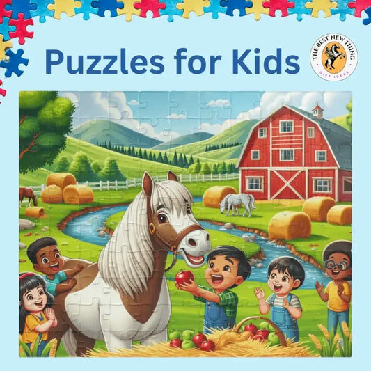 Farm Animal Puzzle for Children, Cartoon Horse & Barnyard Puzzle - The Best New Thing