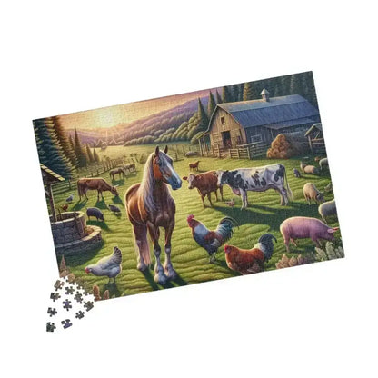 Farm Animals Horse Barnyard Puzzle, Family Puzzle Games, 1014 Pieces - The Best New Thing
