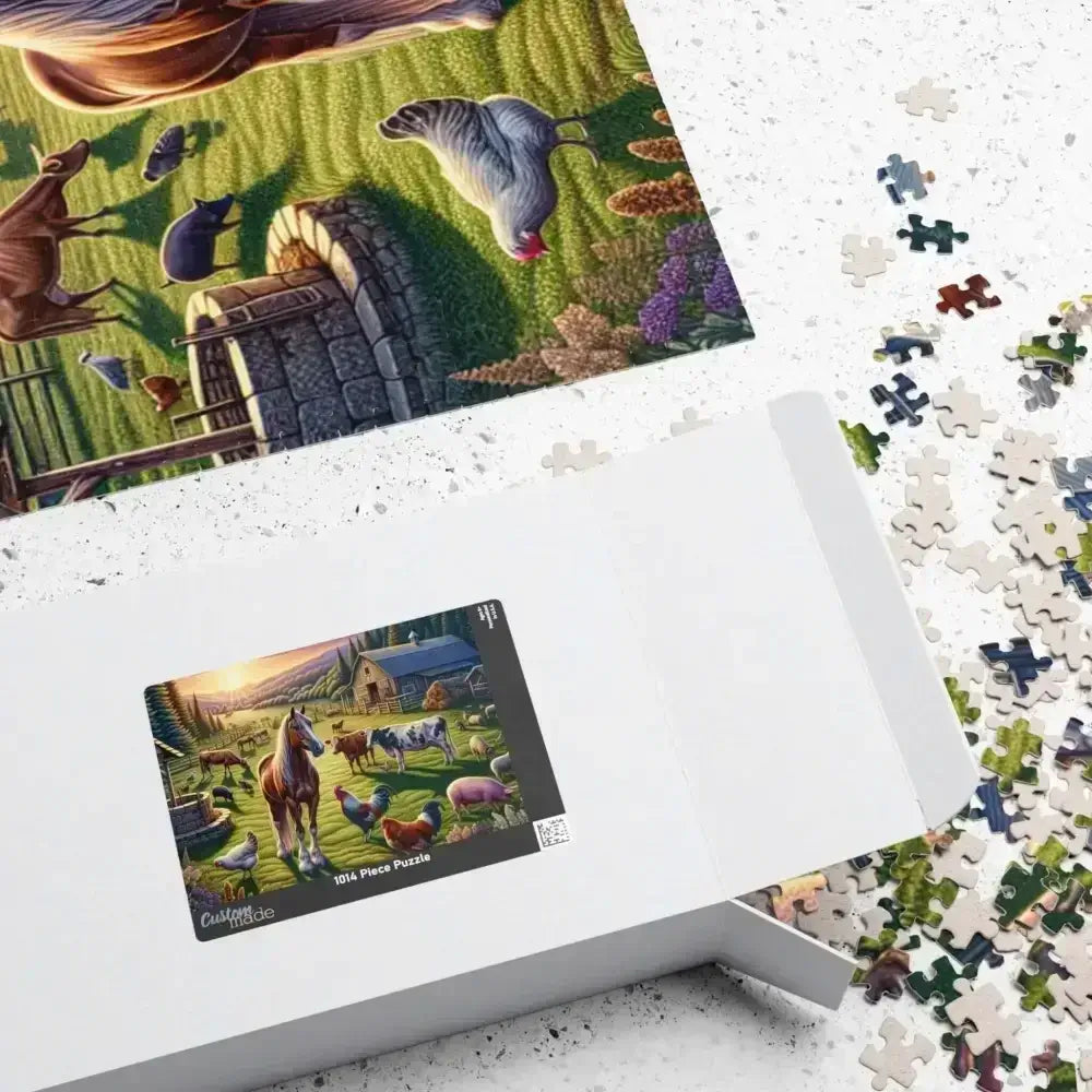 Farm Animals Horse Barnyard Puzzle, Family Puzzle Games, 1014 Pieces - The Best New Thing