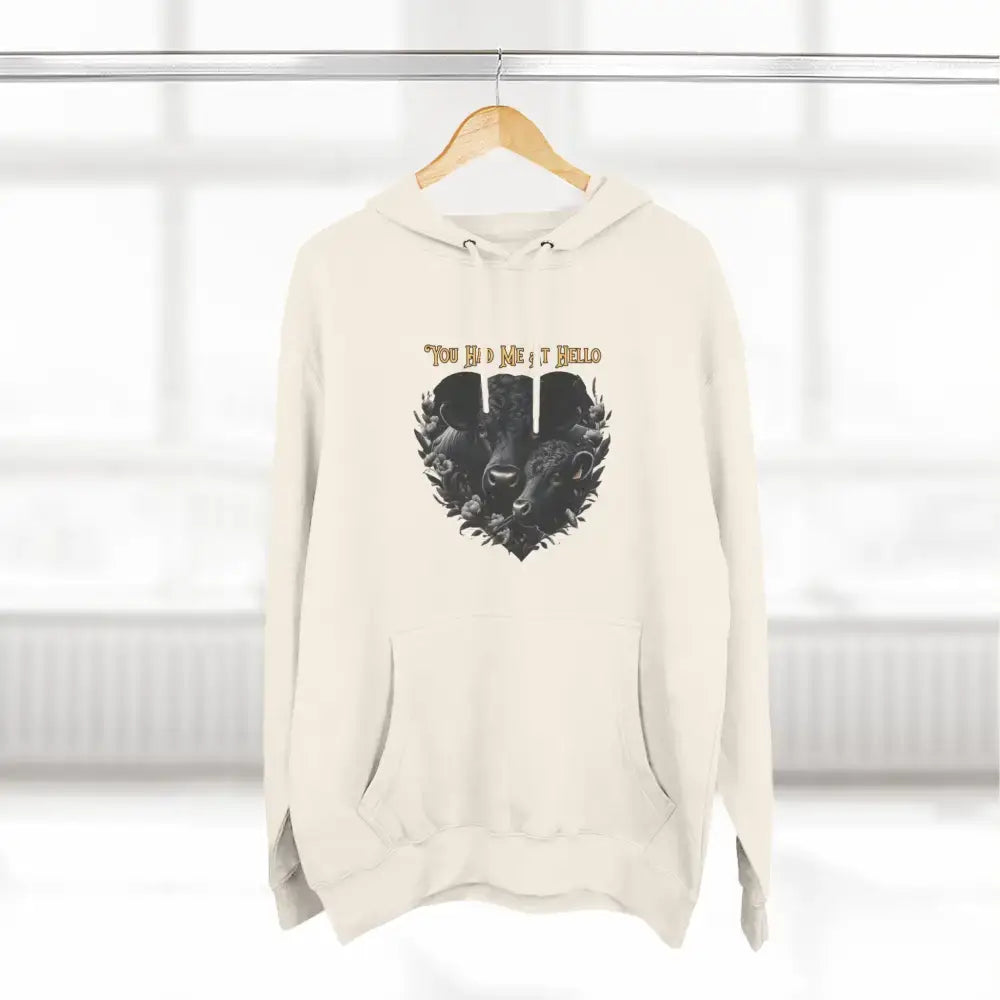 Farm Fleece Hoodie Western Farm Apparel Black Angus Bull and Cow - Hoodie