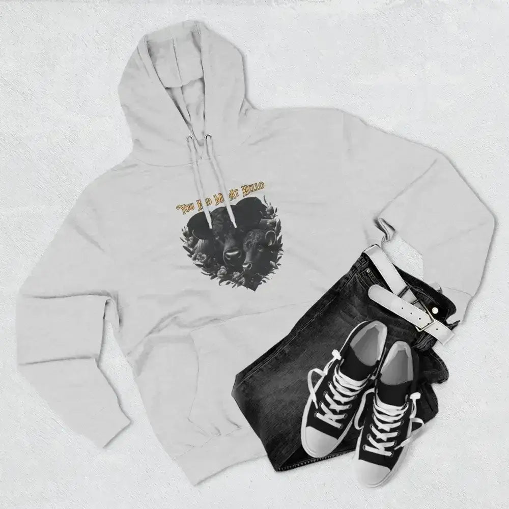 Farm Fleece Hoodie, Western Farm Apparel, Black Angus Bull and Cow - The Best New Thing