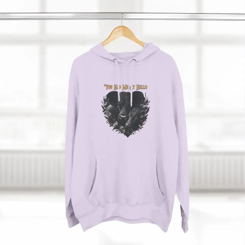 Farm Fleece Hoodie Western Farm Apparel Black Angus Bull and Cow - Hoodie