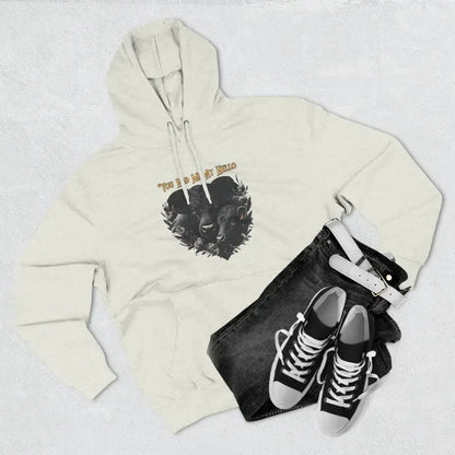 Farm Fleece Hoodie Western Farm Apparel Black Angus Bull and Cow - Hoodie