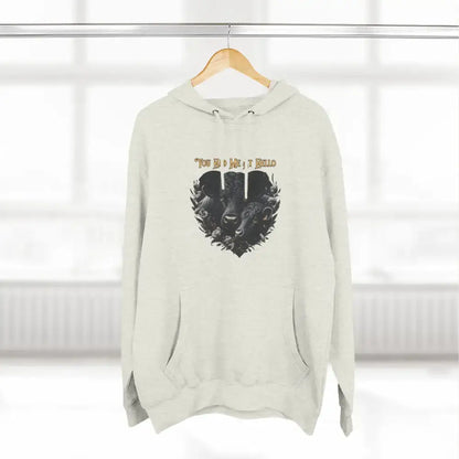 Farm Fleece Hoodie Western Farm Apparel Black Angus Bull and Cow - Hoodie