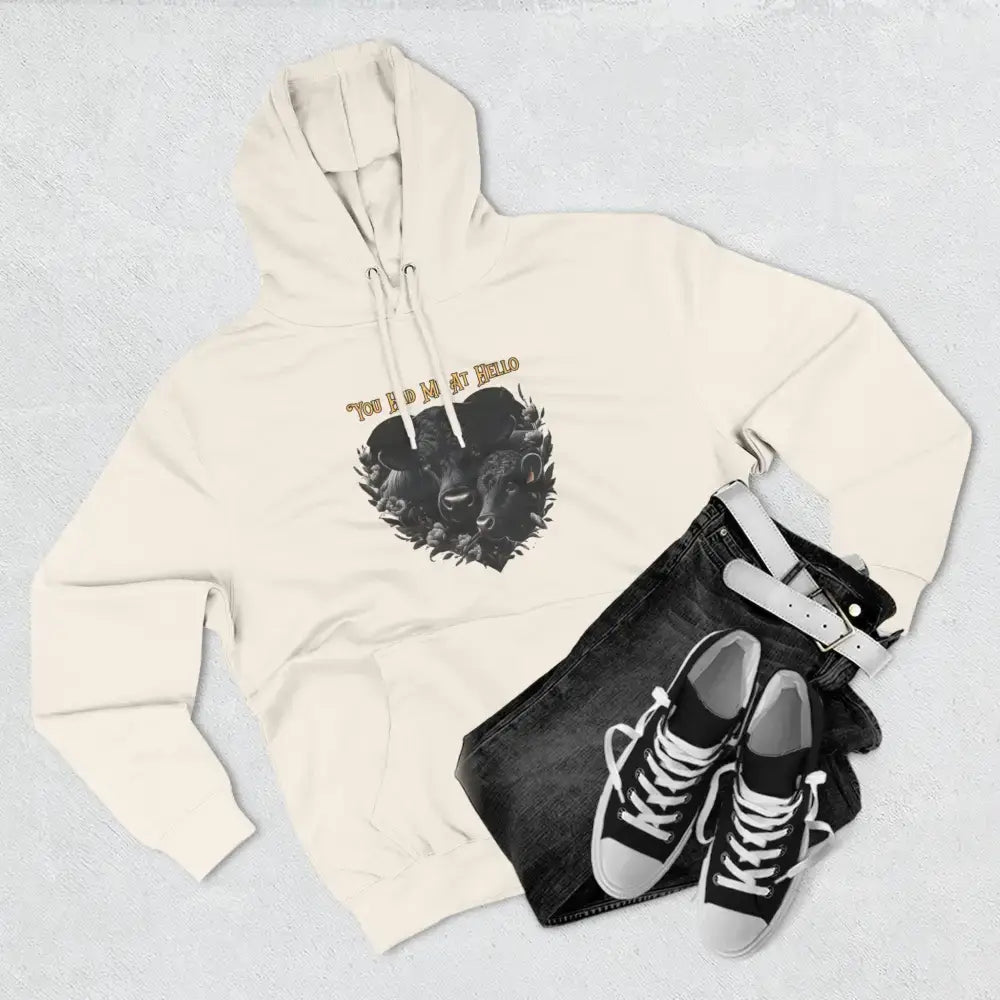Farm Fleece Hoodie Western Farm Apparel Black Angus Bull and Cow - Hoodie