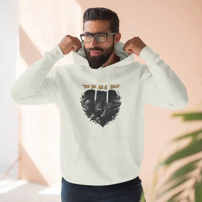 Farm Fleece Hoodie Western Farm Apparel Black Angus Bull and Cow - Hoodie