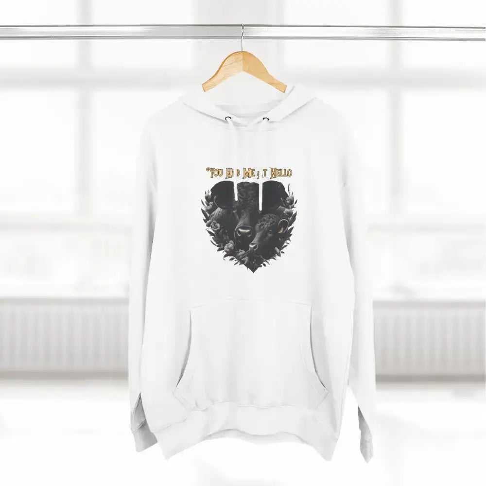 Farm Fleece Hoodie Western Farm Apparel Black Angus Bull and Cow - Hoodie